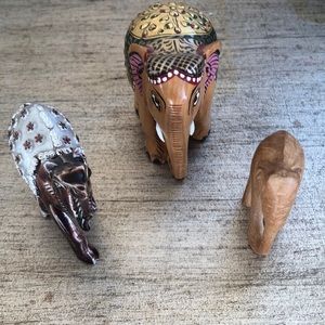 Elephants Camel Good Luck With Message Figurine